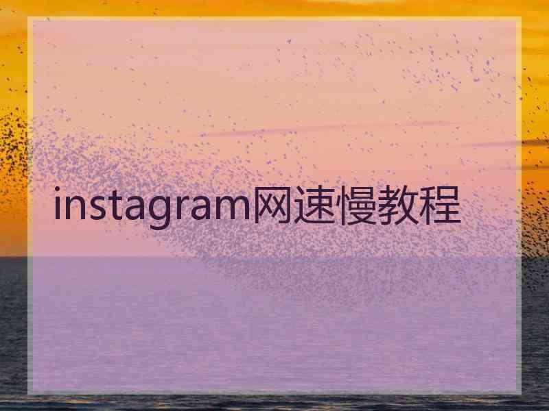 instagram网速慢教程