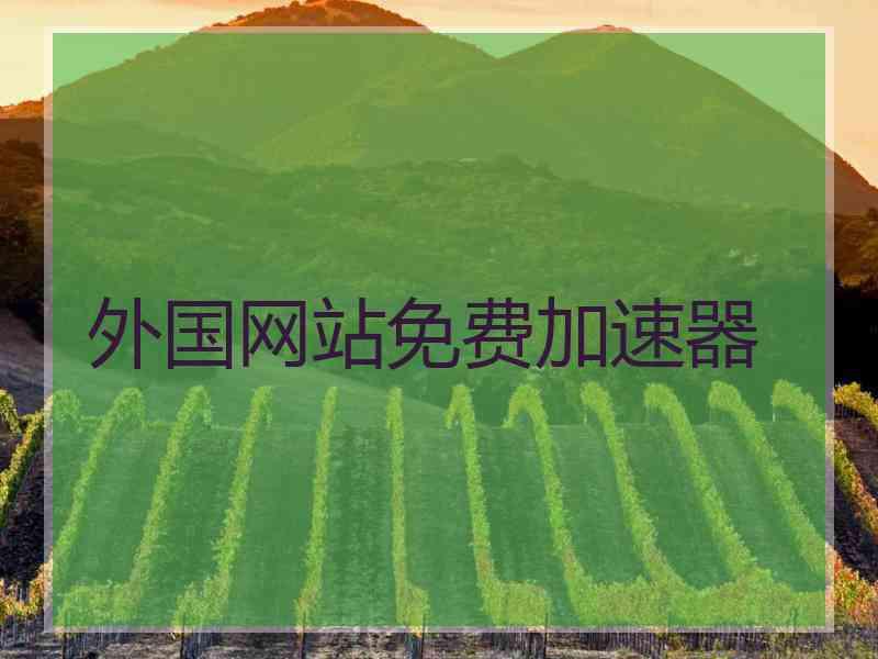 外国网站免费加速器