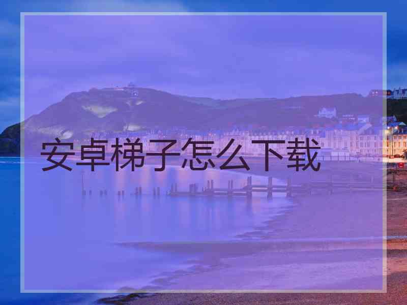 安卓梯子怎么下载