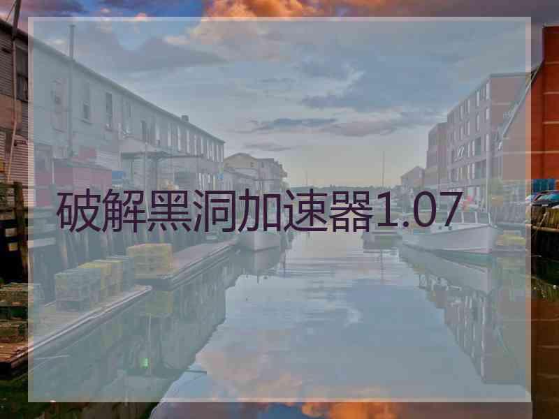 破解黑洞加速器1.07