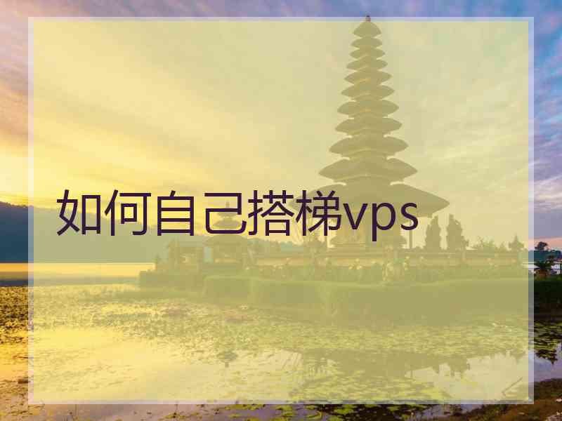 如何自己搭梯vps