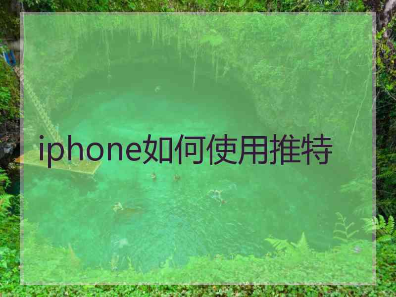 iphone如何使用推特