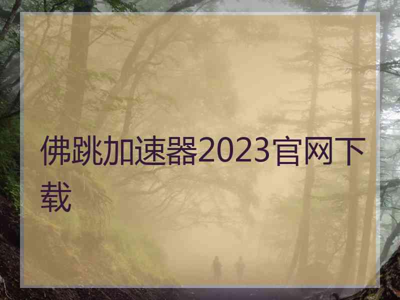 佛跳加速器2023官网下载