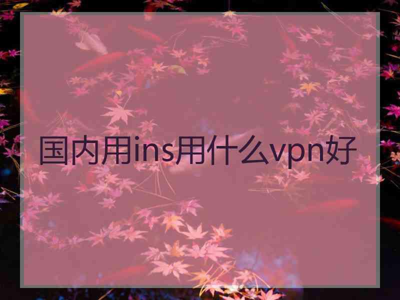 国内用ins用什么vpn好